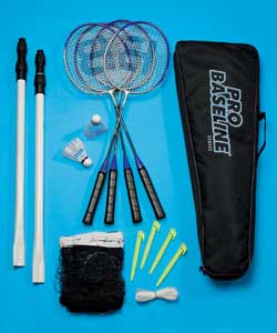Pro Baseline 4 Player Badminton Set