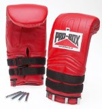 Pro-Box Red Weighted Punch Bag Mitts Medium