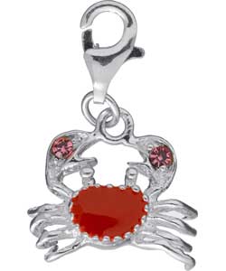 Pro Fitness Sterling Silver Crab Charm