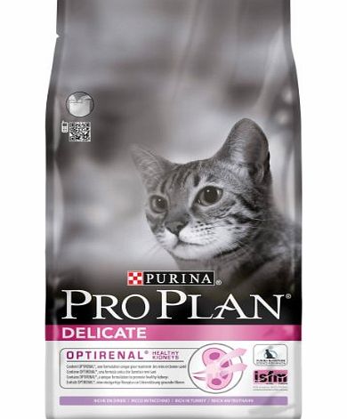 PRO PLAN Cat DELICATE with OPTIRENAL Rich in Turkey, 3kg