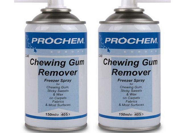 Prochem Professional Chewing Gum Remover Freeze Spray - 2 x 150ml Aerosol Cans - Comes With TCH Anti-Bacterial Pen!