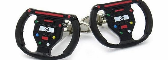 Procuffs Gamepad Cufflinks Wheel Race Car Steering Wheel   Box amp; Cleaner