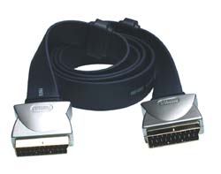 PGV789 10m Flat Cable Scart Lead