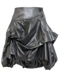 Promod Kelly Ewing Mid Hitched Silver Skirt M