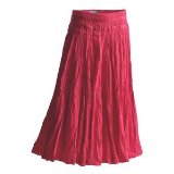 Promod La redoute en plus crinkle voile skirt bright red 016