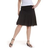 Promod La redoute en plus flared panelled skirt black 022
