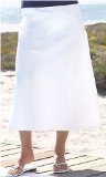 Promod Penny Plain - White 18long Linen Mix Skirt