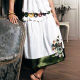 Redoute creation pure cotton voile skirt white 022
