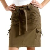 Promod Redoute creation womens battle skirt khaki 012
