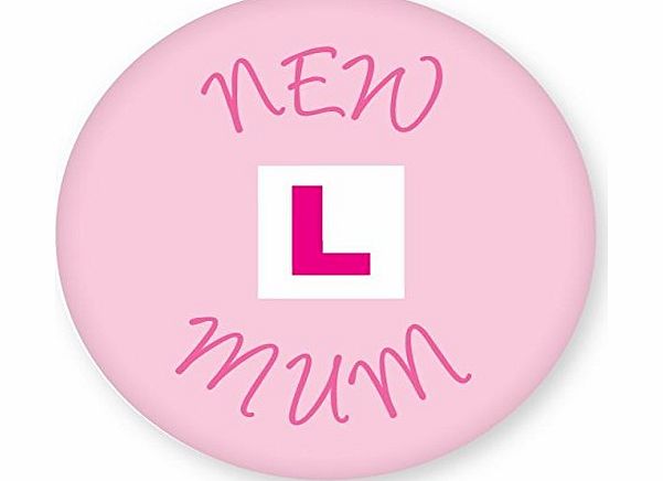 New Mum L Plate Baby Shower Mum to be Pregnancy Novelty Gift pin button badge