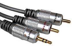 2x Phono to 3.5mm Jack Plug Cable - 2m
