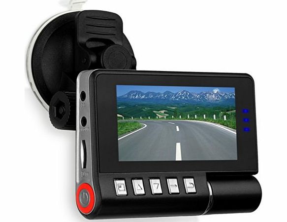 Prosteruk 1080P Full HD 170 Degree Wide Angle DVR Car Vehicle Video Camera Camcorder Recorder - with 2.7`` LCD Support Night Vision Function HDMI Transmission