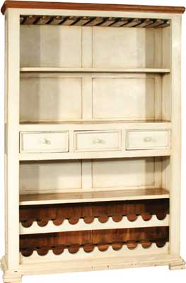 PAINTED WINE BOOKCASE 70.5IN x 47.5IN