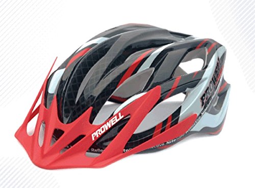 Prowell 55R Phonenix Prowell 55R Phoneix cycle helmet (Red Black, Large)