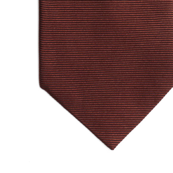 Prowse and Hargood Brown Fulford Woven Silk Tie