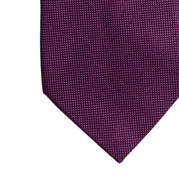 Prowse and Hargood Purple Panama Woven Silk Tie