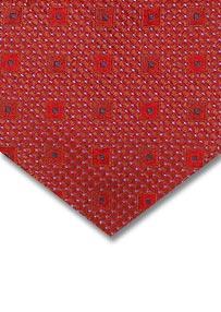 Red & Navy Mini Spot Handmade Woven Tie