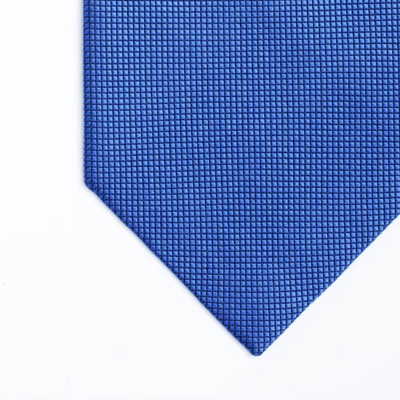 Prowse and Hargood Royal Blue Panama Woven Silk Tie