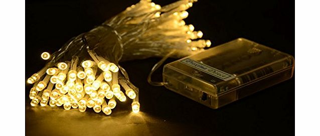 Proxima Direct? 50 LED Warm White Battery Operated String Fairy Lights ideal for Wedding, Christmas Tree, Birthday Party - last 60 hours with Pound shop batteries, Warm White, 50 LEDs