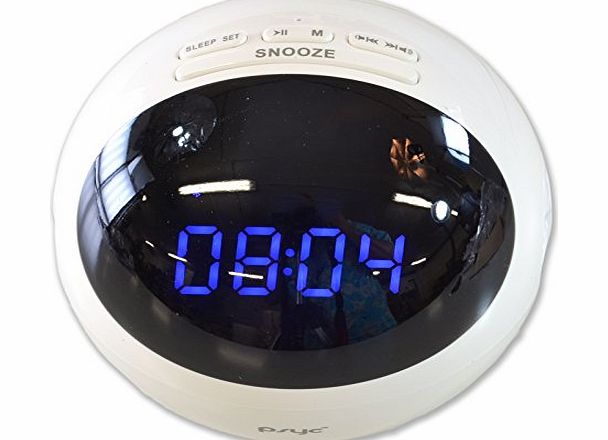  Orbit Portable Bluetooth Speaker with FM Radio and Digital Alarm Clock