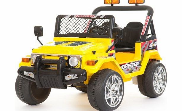 PT 12v Electric Battery 2 Seater Kids 4 x 4 Jeep/Truck - Yellow - 618Y