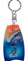 Airbrush ``Key Chain boogie board with dolphin painting`` from Indonesia / Bali 6 cm 10 pieces