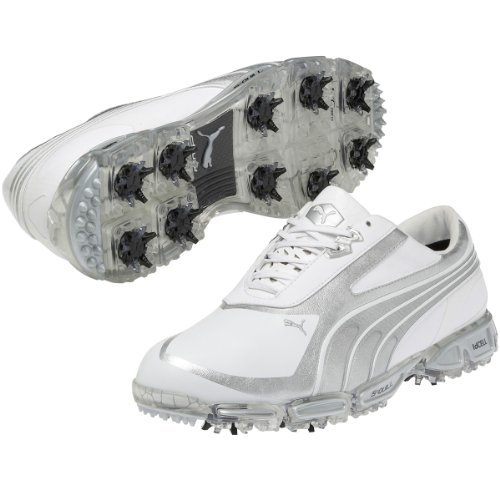 Puma 2013 Amp Cell Fusion SL Golf Shoes White/Silver 7