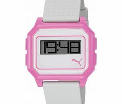 Puma Active Flat Screen White Pink Watch