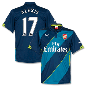 Arsenal 3rd Alexis No.17 Shirt 2014 2015 (PS Pro