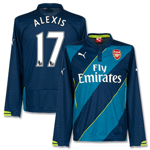 Arsenal 3rd L/S Alexis No.17 Shirt 2014 2015 (PS
