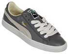 Basket Classic Grey/White Leather Trainers