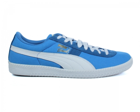Brasil FIL French Blue/White Canvas Trainers