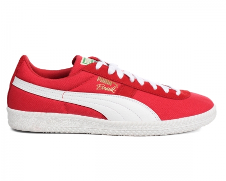 Brasil FIL Red/White Canvas Trainers