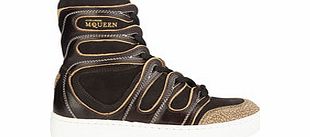 PUMA by Alexander McQueen Husska brown leather sneakers