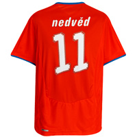 Czech Republic Home Shirt 2008/10 with Nedved 11