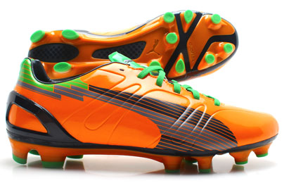 Evospeed 3 FG Football Boots Orange/Charcoal/Green