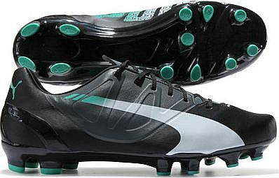 Puma evoSPEED 4.3 FG Football Boots Black/White/Turbo