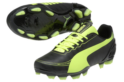 Puma Evospeed 5.2 FG Football Boots Black/Fluo Yellow
