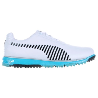 Puma Faas Grip Golf Shoes White/Black/Blue Atoll