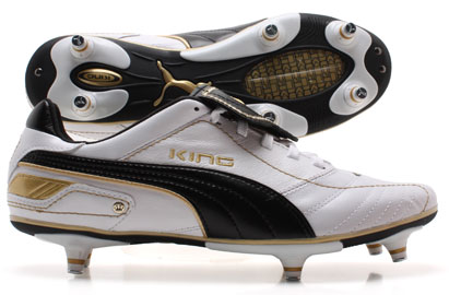 Puma Football Boots Puma King Finale SG Football Boots White/Black/Gold
