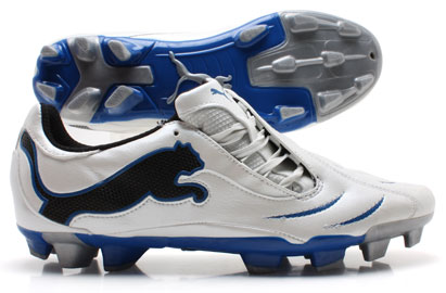 Puma Football Boots Puma PowerCat 3.10 FG Football Boots White/Black/Blue