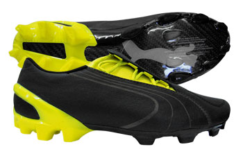 Puma Football Boots Puma V1-06K Leather FG Football Boots Black / Yellow