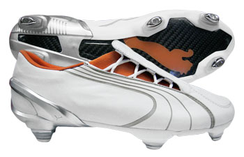 Puma V1-06K Leather SG Football Boots White / Orange