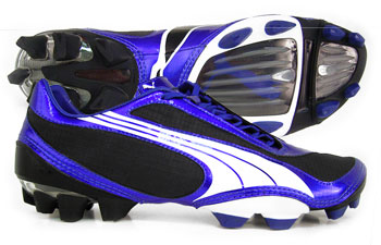 Puma Football Boots Puma V1-08 FG Football Boots Black/Blue/White