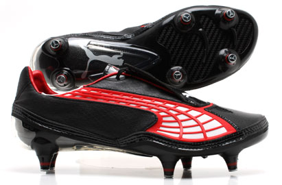Puma V1-10 SG Football Boots Black/Red/Black