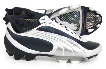 Puma Football Boots Puma V3.08 I FG Football Boots Navy/White/Silver