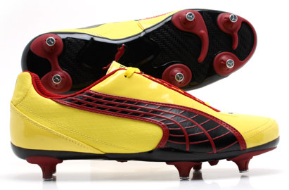 Puma Football Boots Puma V5-10 SG Football Boots Blazing Yellow/Chilli