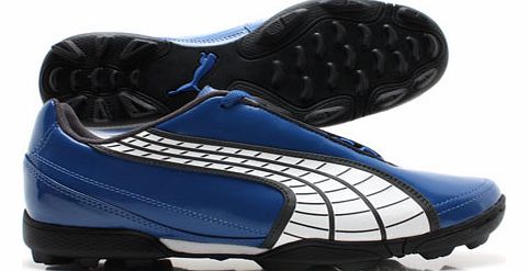 Puma Football Boots Puma V5-10 TT Football Astro Trainers Blue/White/Ebony
