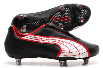 Puma Football Boots  V3.10 SG Football Boots Black/Red/White
