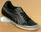 French 77 2 Black/Green Leather Trainers